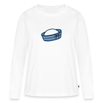 Sailor hat - Women's Premium Organic Long Sleeve Shirt - white - Front - Julia (174cm)