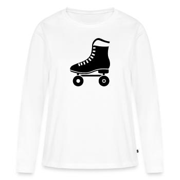 Roller - T-shirt manches longues Premium bio Femme - blanc - Devant - Julia (174cm)