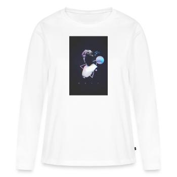 Art moderne - T-shirt manches longues Premium bio Femme - blanc - Devant - Julia (174cm)