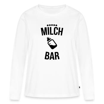 Bar laitier - T-shirt manches longues Premium bio Femme - blanc - Devant - Julia (174cm)