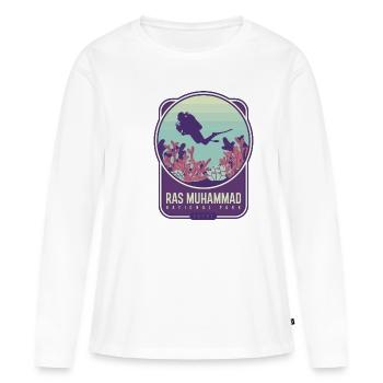 Parc national de Ras Muhammad - Égypte - T-shirt manches longues Premium bio Femme - blanc - Devant - Julia (174cm)