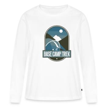 K2 Base Camp Trek - T-shirt manches longues Premium bio Femme - blanc - Devant - Julia (174cm)