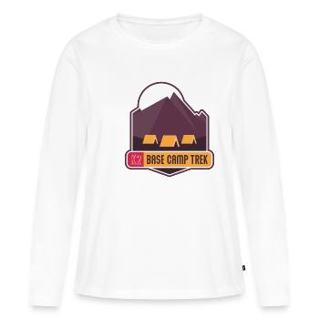 K2 Base Camp Trek - T-shirt manches longues Premium bio Femme - blanc - Devant - Julia (174cm)