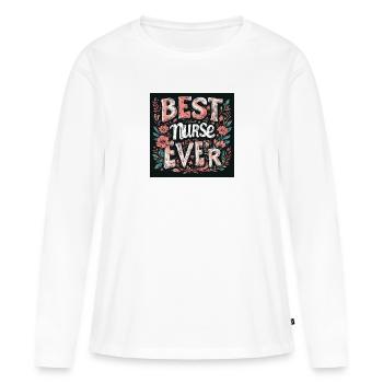 Wahre Krankenschwester, immer loyal - Frauen Premium Bio Langarmshirt - Weiß - Vorne - Julia (174cm)
