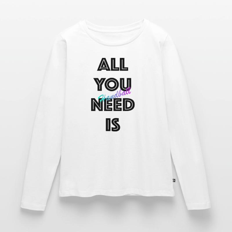Handball Gradient Script Women's Premium Organic Long Sleeve Shirt