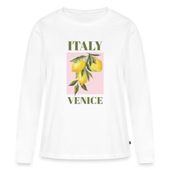 Italy Venice Vacation Beach Lemons Venice - Women's Premium Organic Long Sleeve Shirt - white - Front - Julia (174cm)