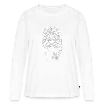 Manul - T-shirt manches longues Premium bio Femme - blanc - Devant - Julia (174cm)