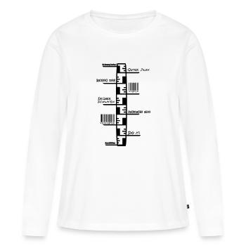 Pegel für ein Entscheidungen - Frauen Premium Bio Langarmshirt - Weiß - Vorne - Julia (174cm)