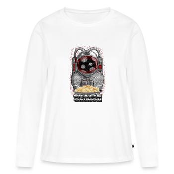 Space crunch astronaut - Women's Premium Organic Long Sleeve Shirt - white - Front - Julia (174cm)