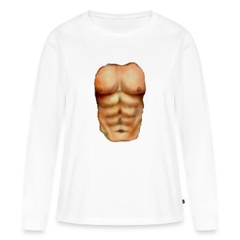 Mein wahres Ich - Muskulös - Frauen Premium Bio Langarmshirt - Weiß - Vorne - Julia (174cm)