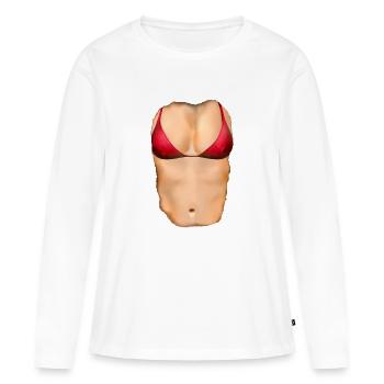 Mein wahres Ich - Bikini Rot - Frauen Premium Bio Langarmshirt - Weiß - Vorne - Julia (174cm)