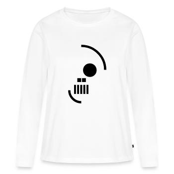 Skull - T-shirt manches longues Premium bio Femme - blanc - Devant - Julia (174cm)