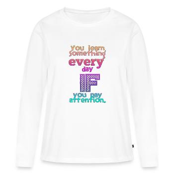 Abschlussfeier 2024 Abiturfeier - Frauen Premium Bio Langarmshirt - Weiß - Vorne - Julia (174cm)