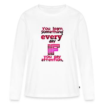 Abschlussfeier 2024 Abiturfeier - Frauen Premium Bio Langarmshirt - Weiß - Vorne - Julia (174cm)