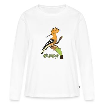 huppe - T-shirt manches longues Premium bio Femme - blanc - Devant - Julia (174cm)