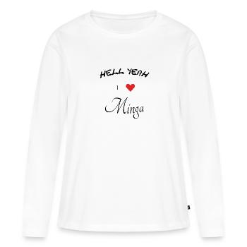 München Minga Bayern - Frauen Premium Bio Langarmshirt - Weiß - Vorne - Julia (174cm)