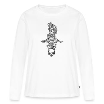 Ostsee // Illustration - Frauen Premium Bio Langarmshirt - Weiß - Vorne - Julia (174cm)
