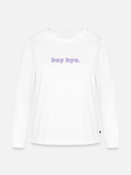 boy bye. - Frauen Premium Bio Langarmshirt - Weiß