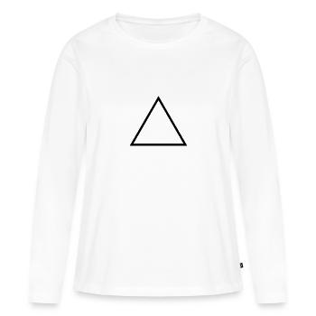 Dreieck - Frauen Premium Bio Langarmshirt - Weiß - Vorne - Julia (174cm)