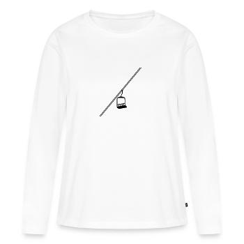 Remontée mécanique ski hiver - T-shirt manches longues Premium bio Femme - blanc - Devant - Julia (174cm)