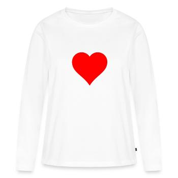 Red Heart - Women's Premium Organic Long Sleeve Shirt - white - Front - Julia (174cm)