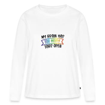 ADHS - Frauen Premium Bio Langarmshirt - Weiß - Vorne - Julia (174cm)