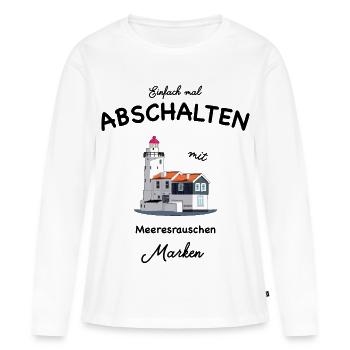 Marken, Waterland, Niederlande, Einfach abschalten - Frauen Premium Bio Langarmshirt - Weiß - Vorne - Julia (174cm)