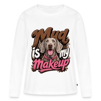 Weimaraner - T-shirt manches longues Premium bio Femme - blanc - Devant - Julia (174cm)
