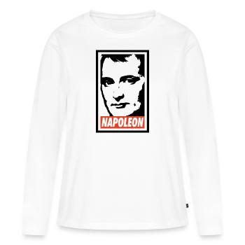 Napoleón - T-shirt manches longues Premium bio Femme - blanc - Devant - Julia (174cm)