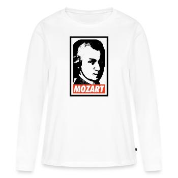 Mozart - Frauen Premium Bio Langarmshirt - Weiß - Vorne - Julia (174cm)