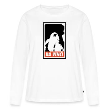 Leonardo da Vinci - T-shirt manches longues Premium bio Femme - blanc - Devant - Julia (174cm)