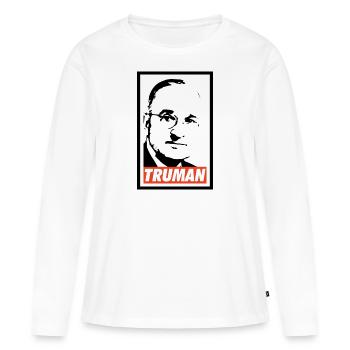 Harry S Truman - T-shirt manches longues Premium bio Femme - blanc - Devant - Julia (174cm)