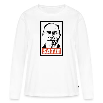 Eric Satie - Frauen Premium Bio Langarmshirt - Weiß - Vorne - Julia (174cm)