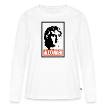 Alexander Hamilton - T-shirt manches longues Premium bio Femme - blanc - Devant - Julia (174cm)