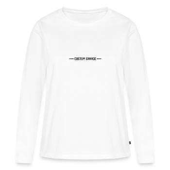 Garage sur mesure - T-shirt manches longues Premium bio Femme - blanc - Devant - Julia (174cm)