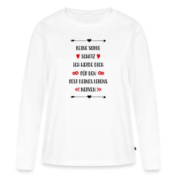 Ich liebe dich für den rest deines Lebens - Frauen Premium Bio Langarmshirt - Weiß - Vorne - Julia (174cm)