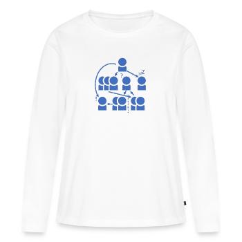 Crazy organization chart - all right? - Women's Premium Organic Long Sleeve Shirt - white - Front - Julia (174cm)