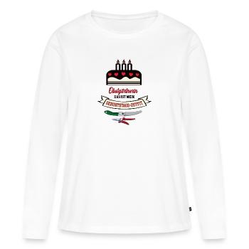Geburtstag Obstgärtnerin Obstgärtner Gärtnerin - Frauen Premium Bio Langarmshirt - Weiß - Vorne - Julia (174cm)