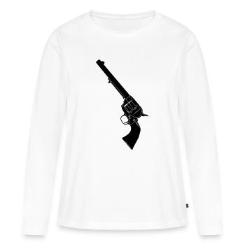 Colt Army Revolver Colt 45 - Women's Premium Organic Long Sleeve Shirt - white - Front - Julia (174cm)