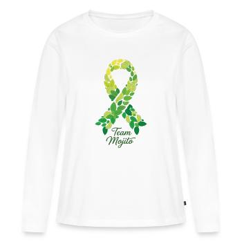 Hen Party Team Mojito Cocktail Bartender - Frauen Premium Bio Langarmshirt - Weiß - Vorne - Julia (174cm)