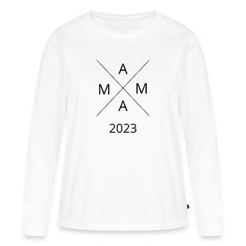 Mama 2023 Muttertag Geburtstag Geschenk Frauen - Frauen Premium Bio Langarmshirt - Weiß - Vorne - Julia (174cm)