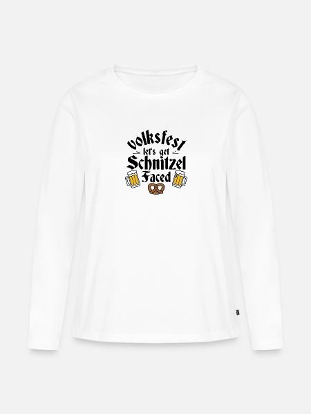 Volksfest - Frauen Premium Bio Langarmshirt - Weiß
