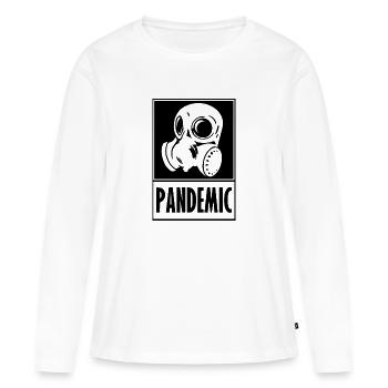 pandemic - T-shirt manches longues Premium bio Femme - blanc - Devant - Julia (174cm)