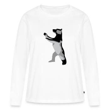 Berliner Bär - Frauen Premium Bio Langarmshirt - Weiß - Vorne - Julia (174cm)