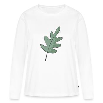 Wald - Frauen Premium Bio Langarmshirt - Weiß - Vorne - Julia (174cm)