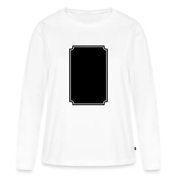 Ornement de frontière - T-shirt manches longues Premium bio Femme - blanc - Devant - Julia (174cm)