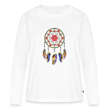 Attrape-rêves - T-shirt manches longues Premium bio Femme - blanc - Devant - Julia (174cm)