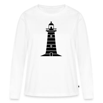 phare - T-shirt manches longues Premium bio Femme - blanc - Devant - Julia (174cm)