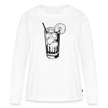 Limonade Drink - Frauen Premium Bio Langarmshirt - Weiß - Vorne - Julia (174cm)