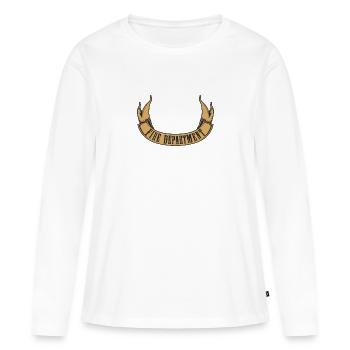 Bannière du service d’incendie Pompiers - T-shirt manches longues Premium bio Femme - blanc - Devant - Julia (174cm)